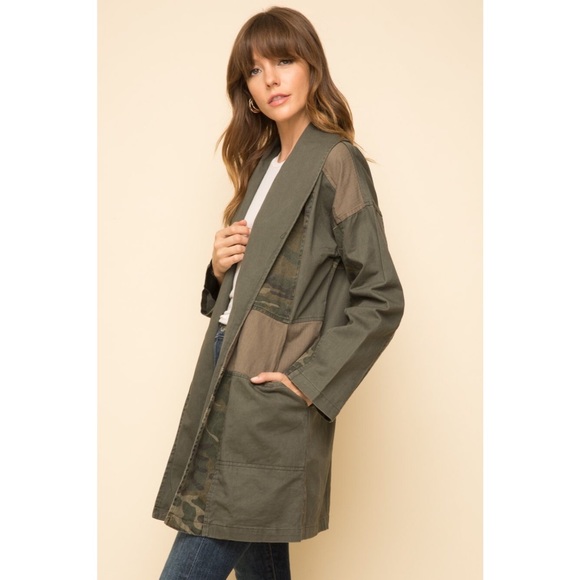 Anthropologie Jackets & Blazers - 🆕 Washed Camo Patchwork Jacket